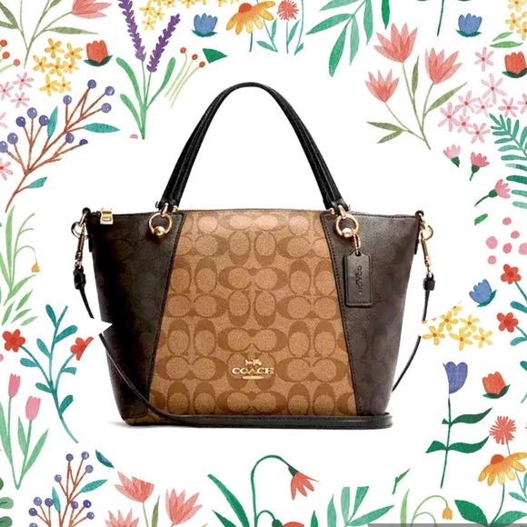 NWT Coach Kacey Satchel crossbody bag in signature canvas - Picture 6 of 12